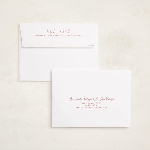 This is a burgundy holiday photo cards with standard by Rina Ozum called vintage card photo printing on signature in grand