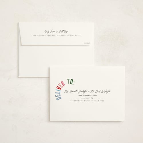 This is a snow holiday photo cards with standard by Pixel and Hank called holiday three printing on signature in grand