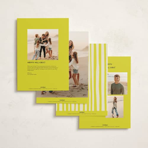 This is a champagne holiday photo cards with standard by Jenna Holcomb called nye printing on signature in grand