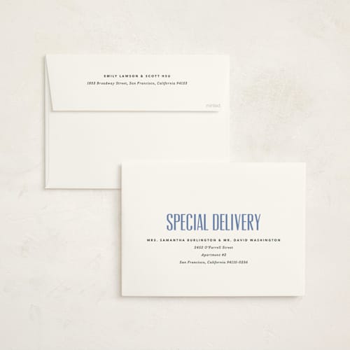 This is a starry night holiday photo cards with standard by Carrie Moradi called headline printing on signature in grand