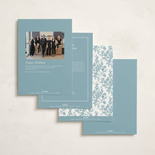 This is a frost holiday photo cards with standard by Jenna Holcomb called holiday toile printing on signature in grand