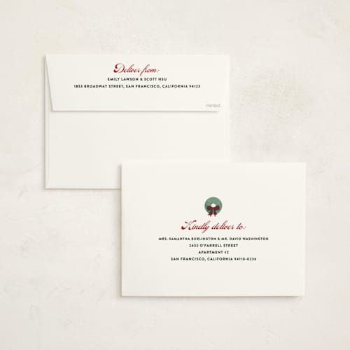 This is a hearth holiday photo cards with standard by Pixel and Hank called holiday house printing on signature in grand