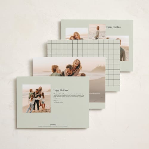 This is a vanilla holiday photo cards with standard by Bryanna Mehner called very merry printing on recycled smooth signature in grand