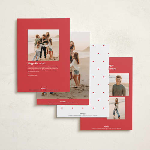 This is a cardinal holiday photo cards with standard by Itsy Belle Studio called it's giving christmas printing on signature in grand