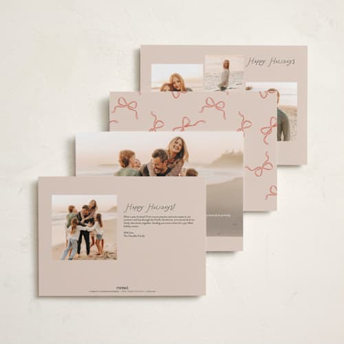 This is a candied grapefruit holiday photo cards with standard by Randi Cirelli called newlywed toast printing on recycled smooth signature in grand