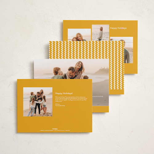 This is a snow holiday photo cards with standard by Robert and Stella called pretty please printing on recycled smooth signature in grand