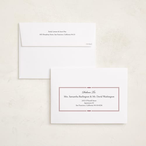 This is a burgundy holiday photo cards with standard by Angel Walker called marble diamond printing on signature in grand