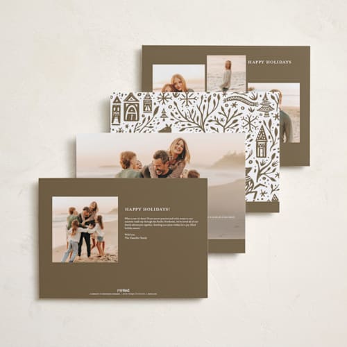 This is a chestnut holiday photo cards with standard by Pink House Press called filled with love printing on recycled smooth signature in grand