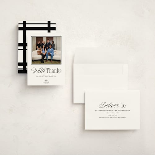 This is a coal holiday photo cards with standard by Blustery August called avalon printing on recycled smooth signature in grand