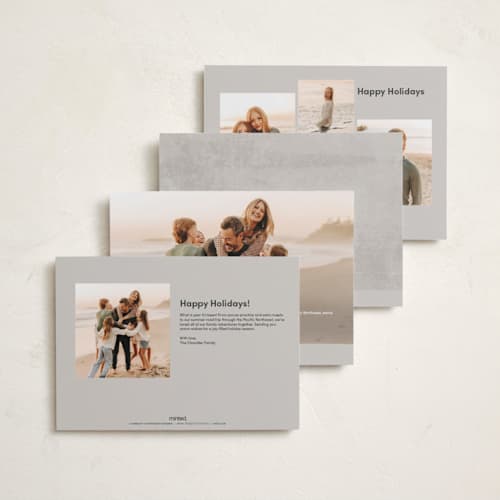This is a ecru holiday photo cards with standard by Dana Duricekova called airy printing on recycled smooth signature in grand