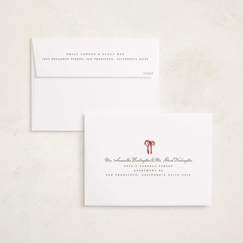 This is a ivory holiday photo cards with standard by Julie Murray called happy new home printing on signature in grand