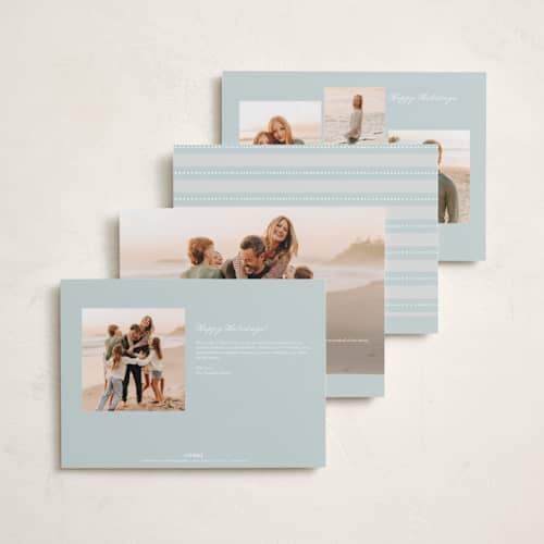 This is a coastal holiday photo cards with standard by Susan Moyal called holiday bows printing on signature in grand