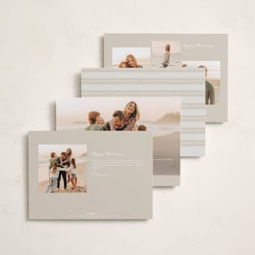 This is a eggnog holiday photo cards with standard by Susan Moyal called holiday bows printing on signature in grand