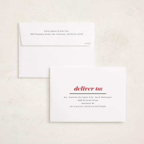 This is a fir holiday photo cards with standard by Emily Sabol Goss called bold italic printing on recycled smooth signature in grand
