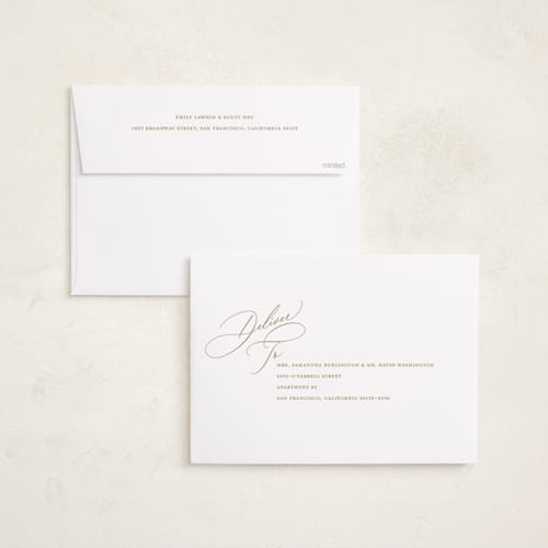This is a golden holiday photo cards with standard by Jessica Williams called topper printing on recycled smooth signature in grand