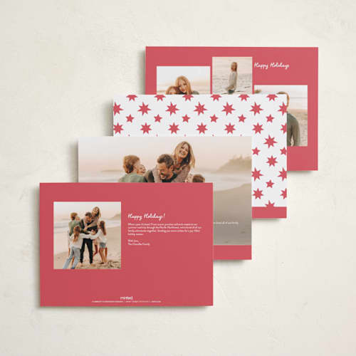 This is a snow holiday photo cards with standard by Megan Davis called howdy holidays printing on recycled smooth signature in grand