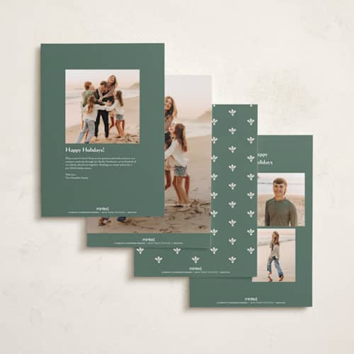 This is a fern holiday photo cards with standard by Chris Griffith called holiday band printing on signature in grand