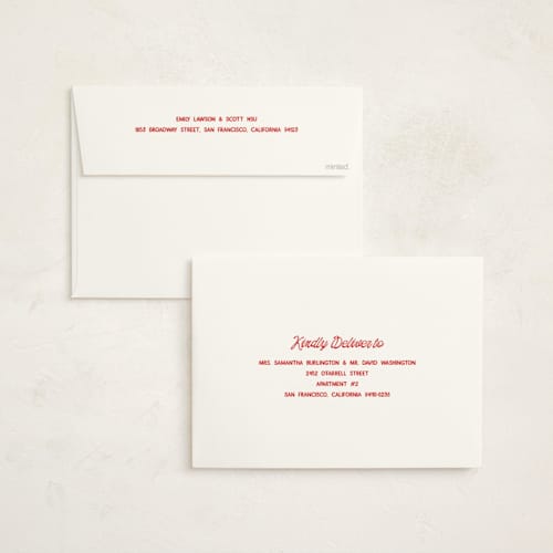 This is a santa holiday photo cards with standard by Angela Garrick called santa outline printing on signature in grand