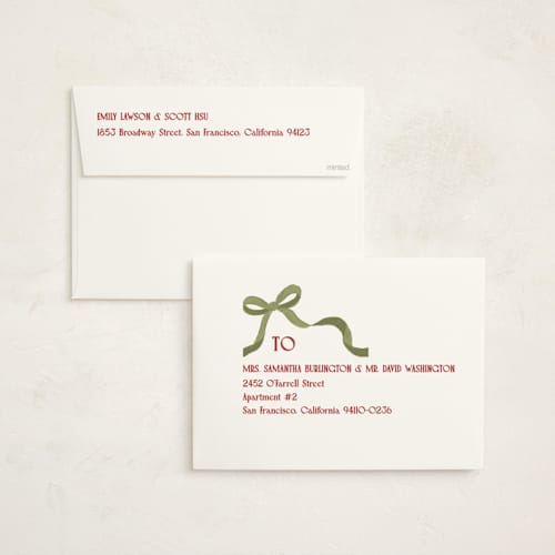 This is a stocking holiday photo cards with standard by Creo Study called wrapped printing on signature in grand