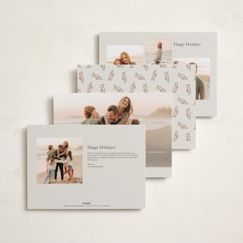 This is a ivory holiday photo cards with standard by Petra Kern called florentina printing on signature in grand