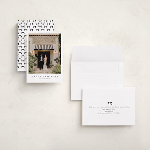 This is a ebony holiday photo cards with standard by Yaling Hou Suzuki called about time printing on signature in grand