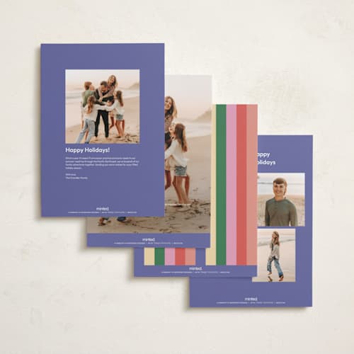 This is a grape soda holiday photo cards with standard by Lisa McLean called carnival printing on signature in grand