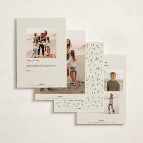 This is a champagne holiday photo cards with standard by frau brandt called new year fun printing on signature in grand