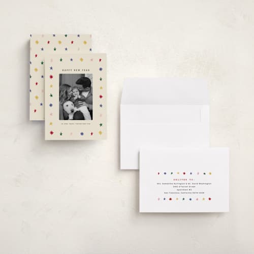 This is a eggnog holiday photo cards with standard by Amy Kross called ernestine printing on signature in grand