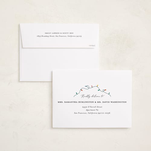This is a frost holiday photo cards with standard by Erica Krystek called christmas move printing on recycled smooth signature in grand
