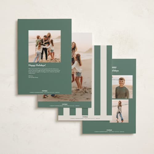 This is a snow holiday photo cards with standard by Tamara Hilje called recuerdos printing on recycled smooth signature in grand