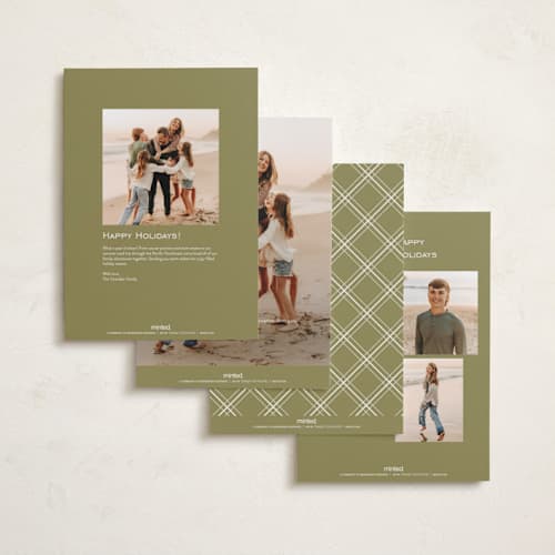 This is a buttercream holiday photo cards with standard by Nicole Walsh called modern dawn printing on signature in grand