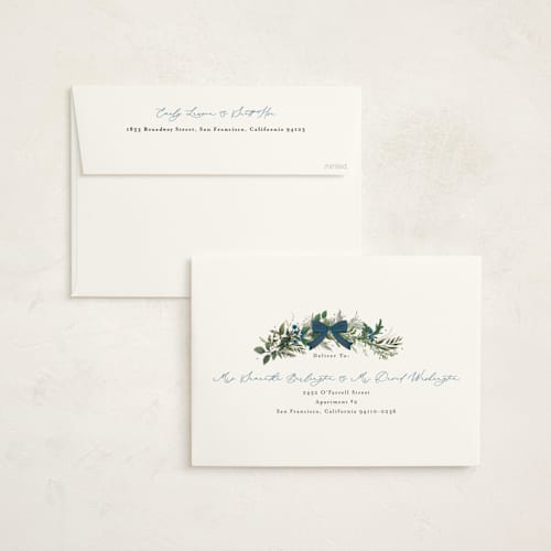This is a winter berry holiday photo cards with standard by Susan Moyal called festive holiday printing on signature in grand