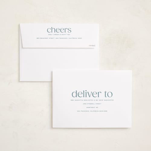 This is a ice holiday photo cards with standard by Owl and Toad called cheers to new printing on recycled smooth signature in grand
