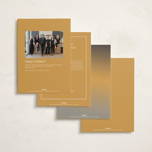 This is a sunrise holiday photo cards with standard by Annie Clark called horizon printing on signature in grand