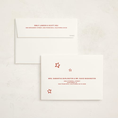 This is a peppermint holiday photo cards with standard by Pati Cascino called happy always printing on signature in grand