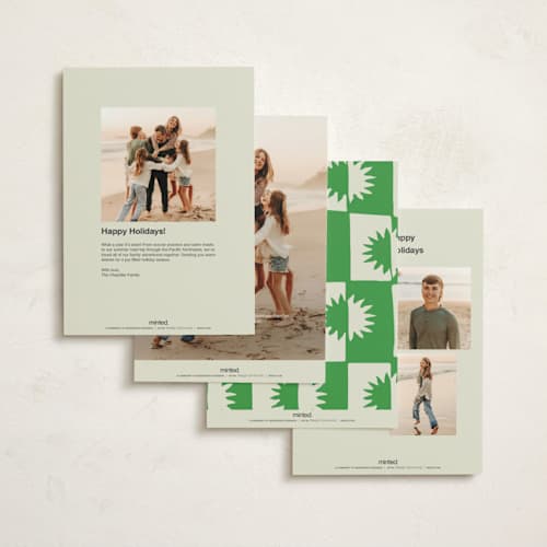 This is a grass holiday photo cards with standard by Annie Clark called offering printing on signature in grand