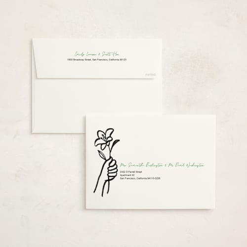 This is a grass holiday photo cards with standard by Annie Clark called offering printing on signature in grand