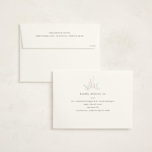 This is a disco holiday photo cards with standard by Pixel and Hank called burst printing on signature in grand
