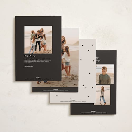 This is a latte holiday photo cards with standard by Morgan Kendall called collective printing on recycled smooth signature in grand