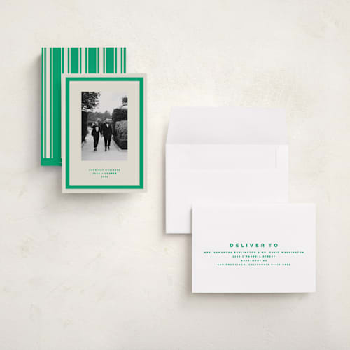 This is a elf shoes holiday photo cards with standard by Kristie Kern called cooper printing on signature in grand