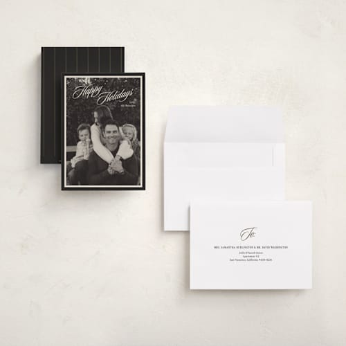 This is a inkwell holiday photo cards with standard by Ani Somi called classic portrait printing on signature in grand