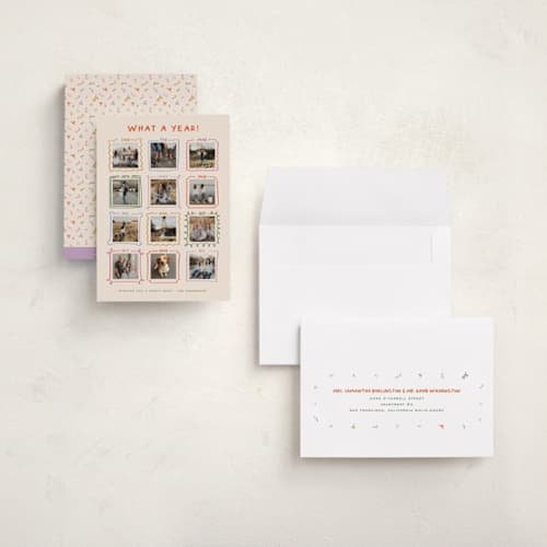 This is a pudding holiday photo cards with standard by Claudia Orengo called year gallery printing on recycled smooth signature in grand