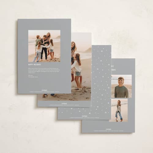This is a snow holiday photo cards with standard by Hooray Creative called nine snapshots printing on recycled smooth signature in grand
