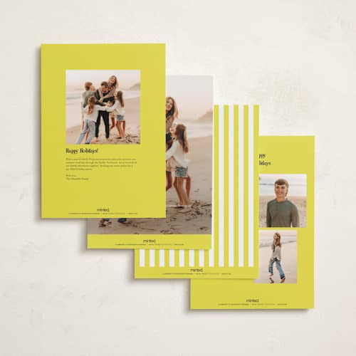 This is a lemon holiday photo cards with standard by Jenna Holcomb called bright and cheery printing on recycled smooth signature in grand