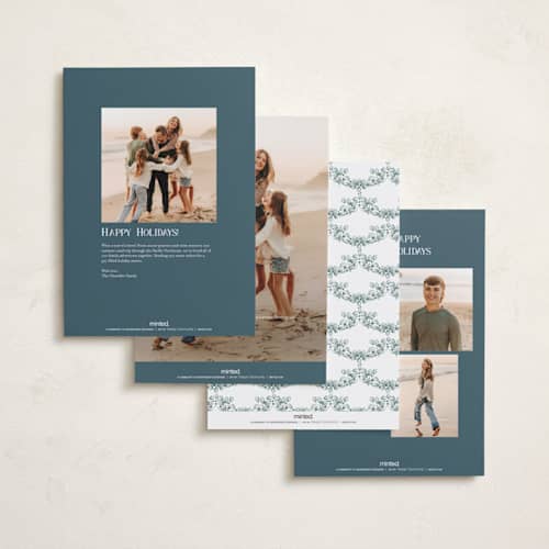 This is a lake holiday photo cards with standard by Paper Sun Studio called colonial christmas printing on signature in grand