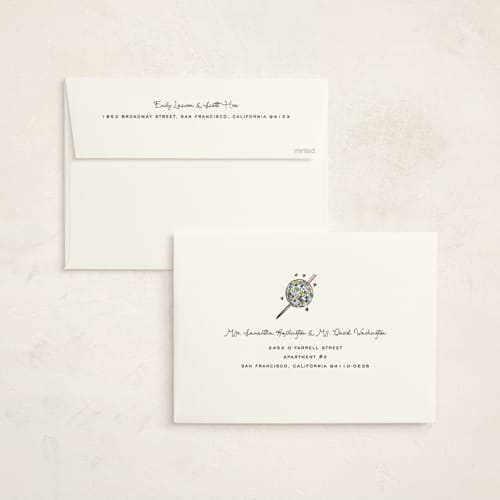 This is a cosmo holiday photo cards with standard by Jenna Holcomb called disco cocktail printing on signature in grand