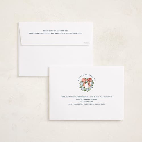 This is a sea salt holiday photo cards with standard by Sarah Knight called beach holidays printing on recycled smooth signature in grand