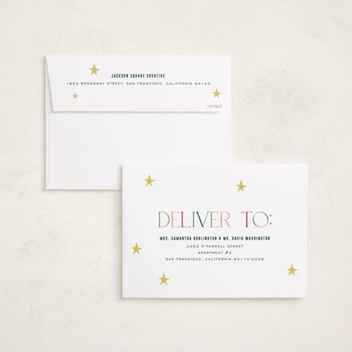 This is a sugar cookie holiday photo cards with standard by Pixel and Hank called a great year printing on signature in grand