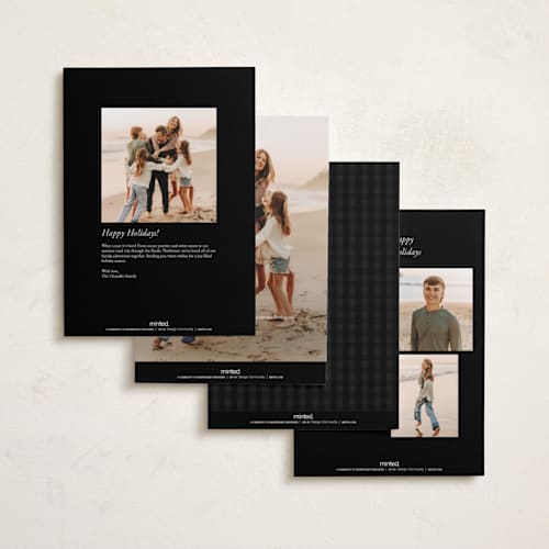 This is a licorice holiday photo cards with standard by Brianne Larsen called classic frame printing on signature in grand