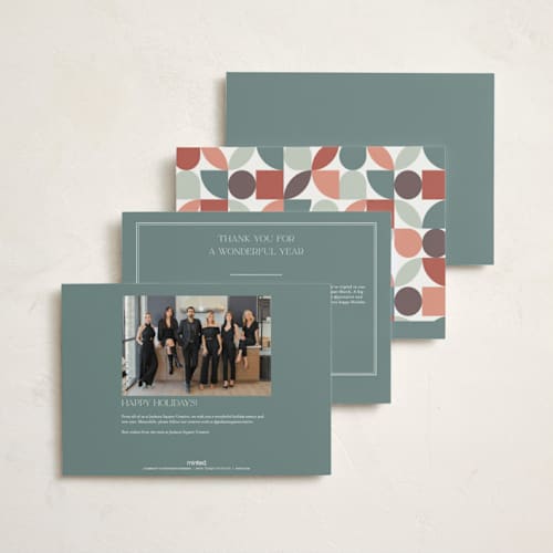 This is a juniper holiday photo cards with standard by Erica Krystek called bauhaus holly printing on signature in grand